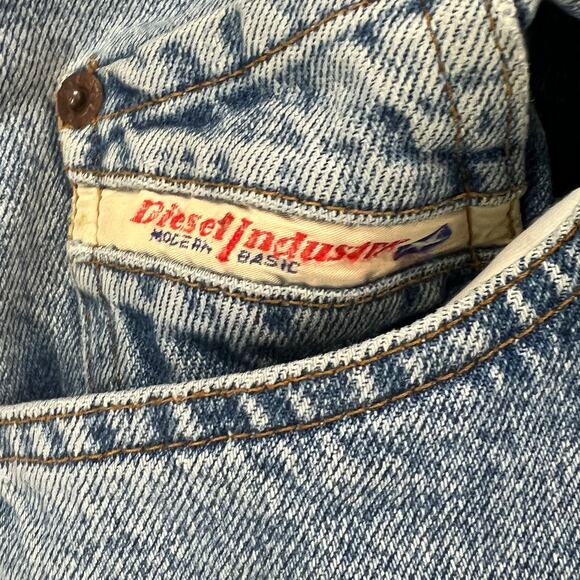 Diesel Y2K Keetar Jeans Mens 32 Blue Denim Button Fly Straight Italy Streetwear - Picture 10 of 16